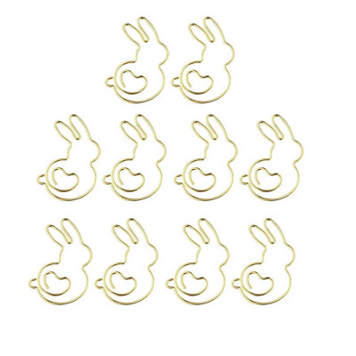 10Pcs/box Kawaii Rabbit Metalna spajalica za papir Mini Rose Gold Planer oznaka Clip Memo Ticket Clip Stezaljke za pisaći pribor Potrošni materijal