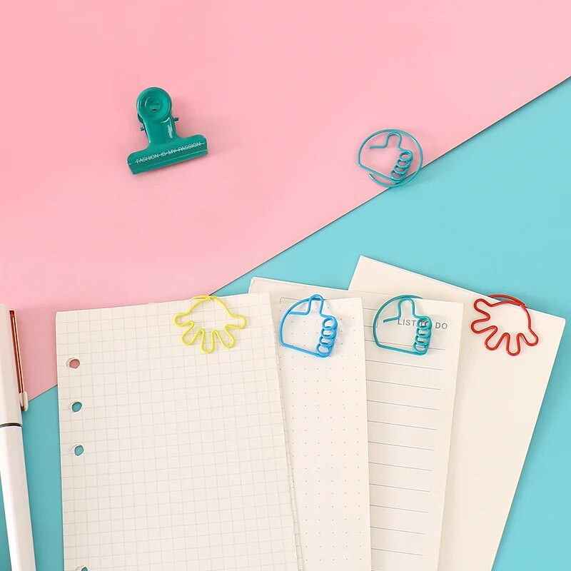 TUTU 20 gab./iepakojumā jauki, krāsaini žesti Papīra saspraudes Kawaii Kancelejas preces Metāls Caurspīdīgs Saspraudes Saspraudes Fotogrāfijas Biļetes Piezīmes Vēstule H0473