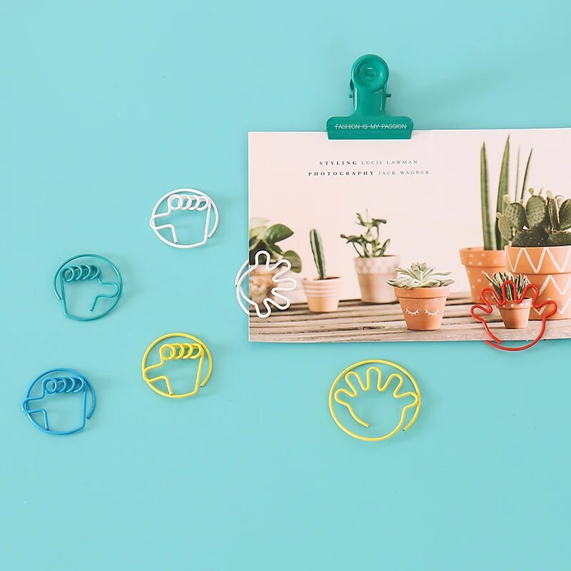 TUTU 20 gab./iepakojumā jauki, krāsaini žesti Papīra saspraudes Kawaii Kancelejas preces Metāls Caurspīdīgs Saspraudes Saspraudes Fotogrāfijas Biļetes Piezīmes Vēstule H0473