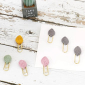 ALLTU 3 τμχ Υφασμάτινα χειροποίητα σχήματα φύλλων μεταλλικοί συνδετήρες γραφείου συνδετήρες γραφείου σελιδοδείκτες σημειώσεις φοιτητών χαρτικά