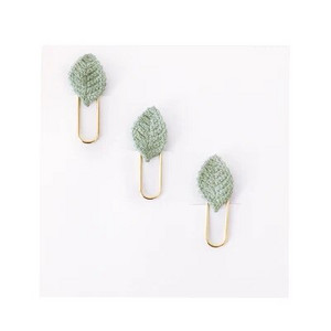 ALLTU 3 τμχ Υφασμάτινα χειροποίητα σχήματα φύλλων μεταλλικοί συνδετήρες γραφείου συνδετήρες γραφείου σελιδοδείκτες σημειώσεις φοιτητών χαρτικά