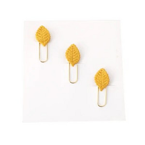 ALLTU 3 τμχ Υφασμάτινα χειροποίητα σχήματα φύλλων μεταλλικοί συνδετήρες γραφείου συνδετήρες γραφείου σελιδοδείκτες σημειώσεις φοιτητών χαρτικά