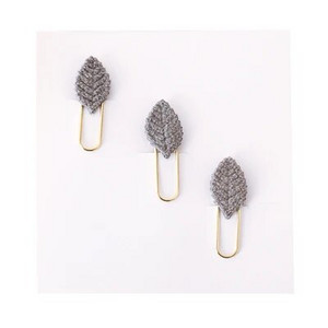 ALLTU 3 τμχ Υφασμάτινα χειροποίητα σχήματα φύλλων μεταλλικοί συνδετήρες γραφείου συνδετήρες γραφείου σελιδοδείκτες σημειώσεις φοιτητών χαρτικά