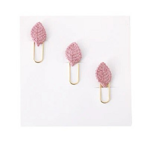 ALLTU 3 τμχ Υφασμάτινα χειροποίητα σχήματα φύλλων μεταλλικοί συνδετήρες γραφείου συνδετήρες γραφείου σελιδοδείκτες σημειώσεις φοιτητών χαρτικά