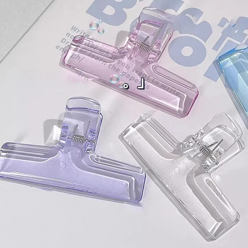 Kawaii Transparent Binder Clips File Documents Clips Notebook Paperclips Σελιδοδείκτες Ευρετήριο σελίδας Εισιτήρια Σφιγκτήρες βιβλιοδεσίας Αναλώσιμα