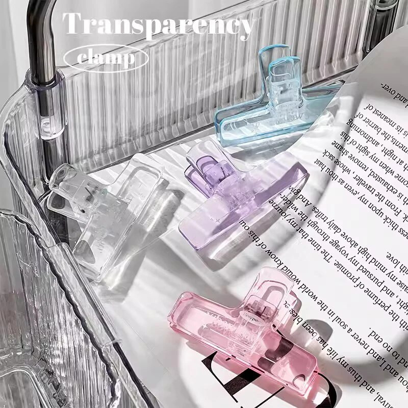 Kawaii Transparent Binder Clips File Documents Clips Notebook Paperclips Σελιδοδείκτες Ευρετήριο σελίδας Εισιτήρια Σφιγκτήρες βιβλιοδεσίας Αναλώσιμα