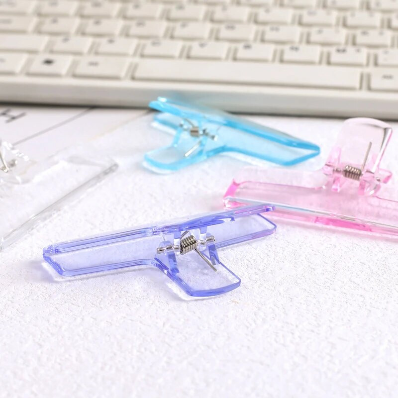 Kawaii Transparent Binder Clips File Documents Clips Notebook Paperclips Σελιδοδείκτες Ευρετήριο σελίδας Εισιτήρια Σφιγκτήρες βιβλιοδεσίας Αναλώσιμα