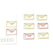 Jauka aploksnes formas papīra saspraude Rose Gold Biroja saspraudes Grāmatzīme Scrapbooking Metāla saspraudes radošās kancelejas preces skolas piederumi