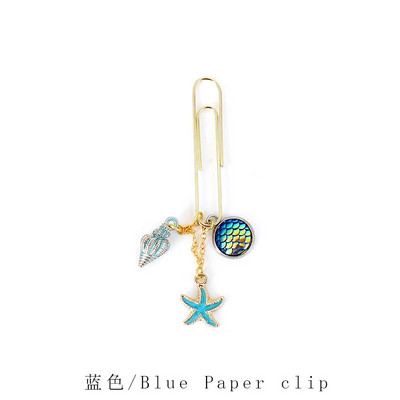 TUTU 1 τμχ ουράνιο τόξο Χρώμα κόγχη Μεταλλικό Χρυσό Κλιπ γοργόνα fishstar Γραφείο Σχολική Χαρτικά H0537