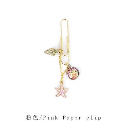 TUTU 1 τμχ ουράνιο τόξο Χρώμα κόγχη Μεταλλικό Χρυσό Κλιπ γοργόνα fishstar Γραφείο Σχολική Χαρτικά H0537