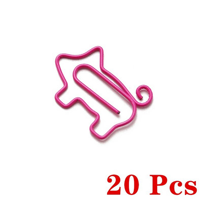 20 PC Cute Cartoon Ροζ Γουρουνάκι Ζώο σελιδοδείκτης συνδετήρας κοίλο έξω μεταλλικό συνδετικό κλιπ Σημειώσεις Επιστολή επιστολόχαρτα Αξεσουάρ γραφείου
