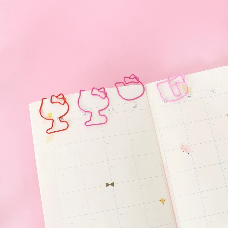 TUTU 10gab/iepakojumā Kaķu saspraudes Grāmatzīmju plānotājs Atgādņu saspraudes grāmatu kancelejas precēm Skolas kancelejas piederumi Kancelejas piederumi H0475