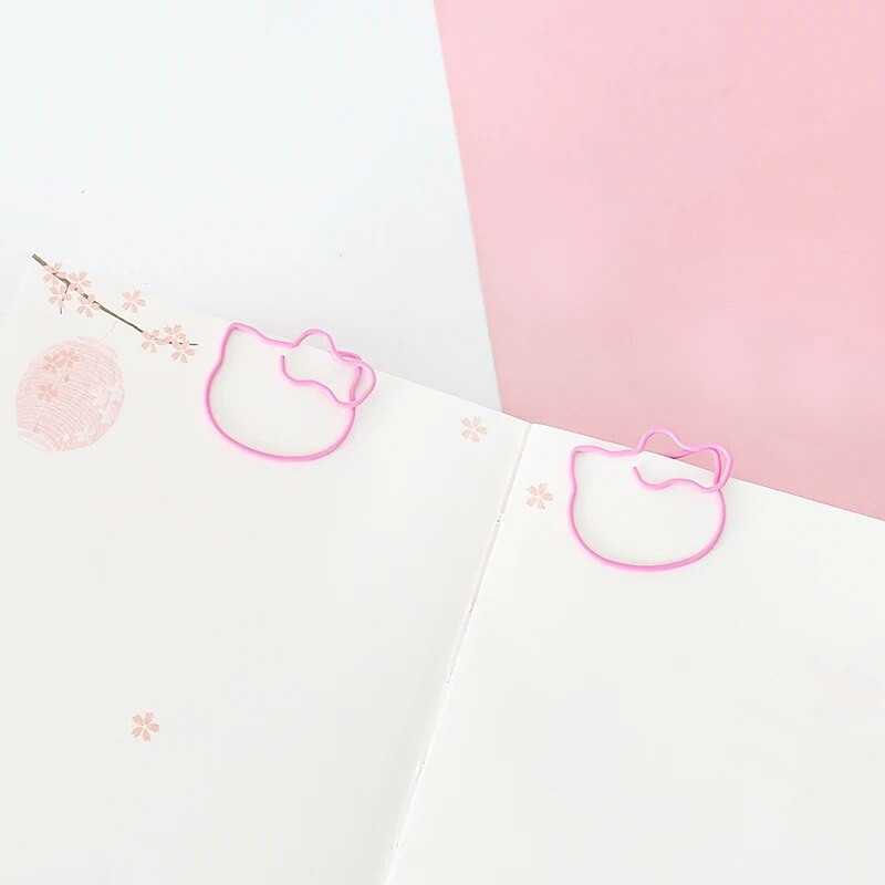 TUTU 10gab/iepakojumā Kaķu saspraudes Grāmatzīmju plānotājs Atgādņu saspraudes grāmatu kancelejas precēm Skolas kancelejas piederumi Kancelejas piederumi H0475