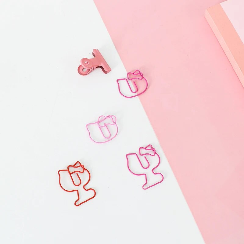 TUTU 10gab/iepakojumā Kaķu saspraudes Grāmatzīmju plānotājs Atgādņu saspraudes grāmatu kancelejas precēm Skolas kancelejas piederumi Kancelejas piederumi H0475