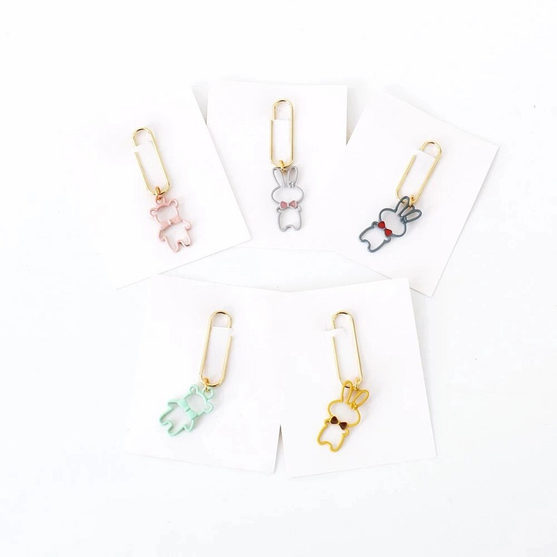 ALLTU 5gab Creative candy trušu saspraudes grāmatzīmes ziņojuma saspraude rotā skolas kancelejas preces