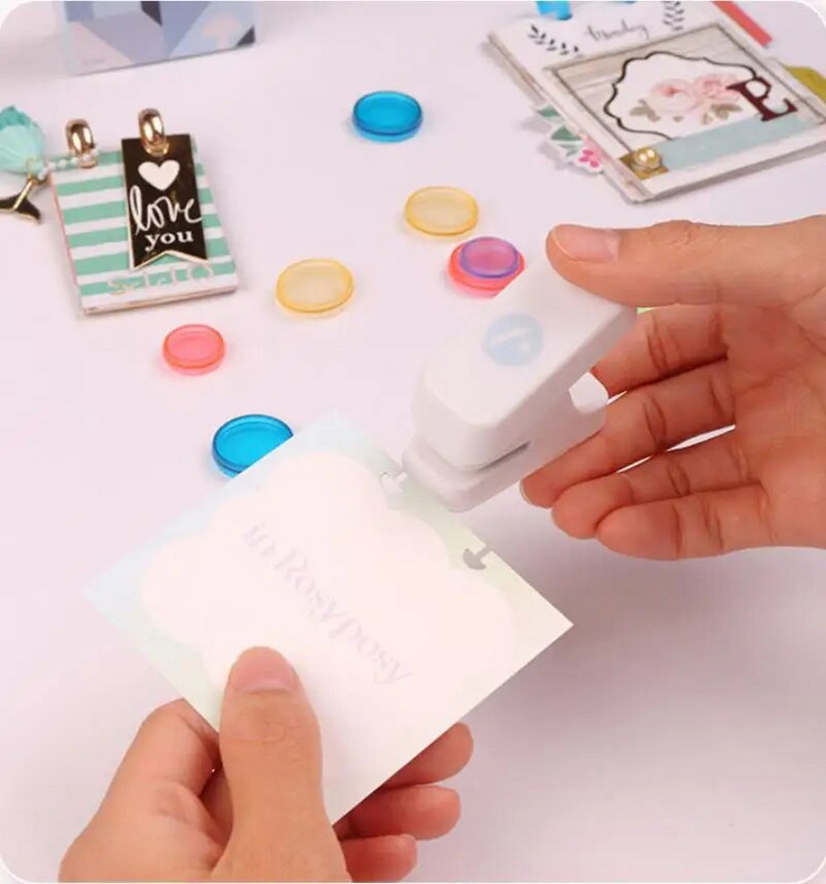 Mini seene augustaja ketasrõngas köitmislõikur T-tüüpi paberipuncher käsitöö isetegemise tööriist kontorid kirjatarvete paberistants