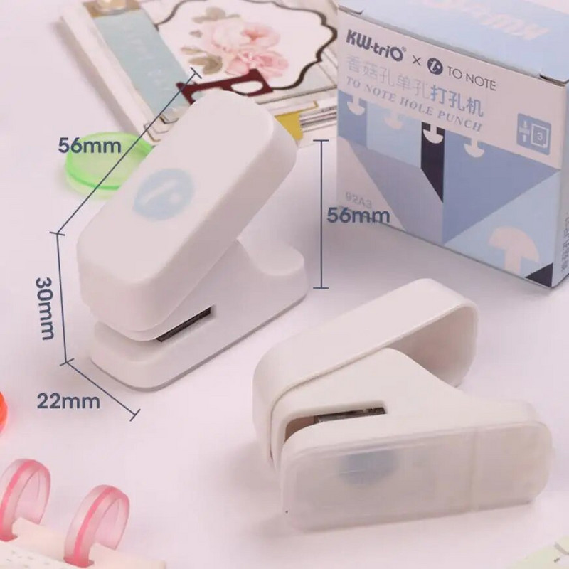 Mini seene augustaja ketasrõngas köitmislõikur T-tüüpi paberipuncher käsitöö isetegemise tööriist kontorid kirjatarvete paberistants