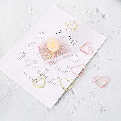 20 τμχ Μεταλλικό Υλικό Βέλος Καρδιά Κλιπ Χαρτοκόπτης Χρυσό Χρώμα Kawaii Χαριτωμένο Κλιπ σελιδοδεικτών Γραφείο Σχολική γραφική ύλη Drop Σελιδοδείκτης