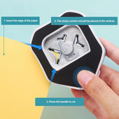 Φορητό Γωνιακό Στρογγυλό Χαρτί Κάρτα Γωνιακές Διατρήσεις Scrapbooking 3-σε-1 DIY Mini Corner Cutter R4/R7/R10mm Circle Trimmer Punch