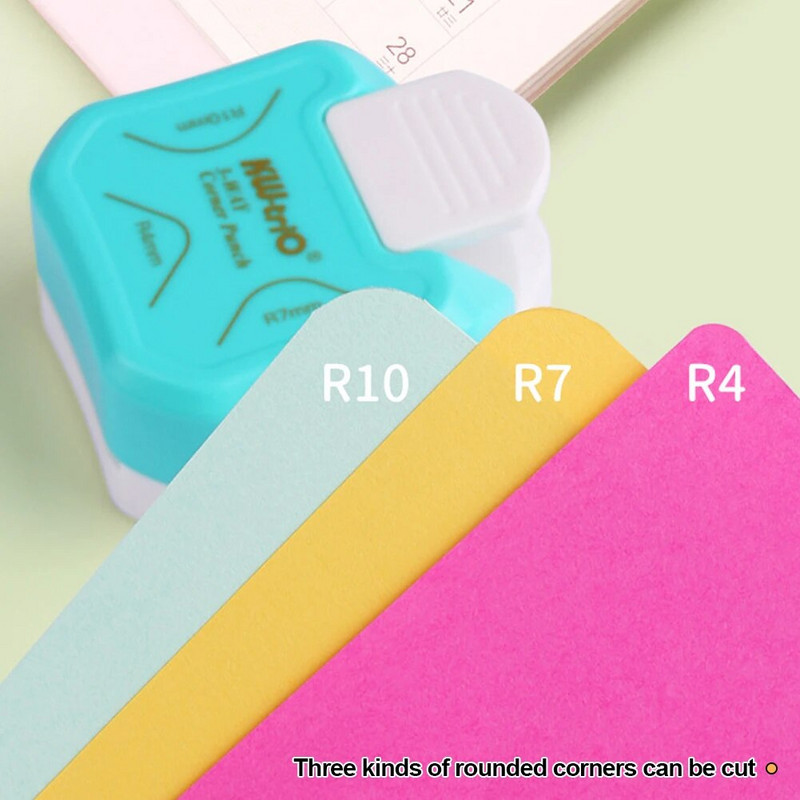 Φορητό Γωνιακό Στρογγυλό Χαρτί Κάρτα Γωνιακές Διατρήσεις Scrapbooking 3-σε-1 DIY Mini Corner Cutter R4/R7/R10mm Circle Trimmer Punch