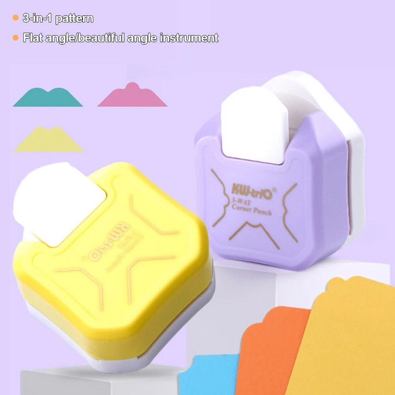 Φορητό Γωνιακό Στρογγυλό Χαρτί Κάρτα Γωνιακές Διατρήσεις Scrapbooking 3-σε-1 DIY Mini Corner Cutter R4/R7/R10mm Circle Trimmer Punch