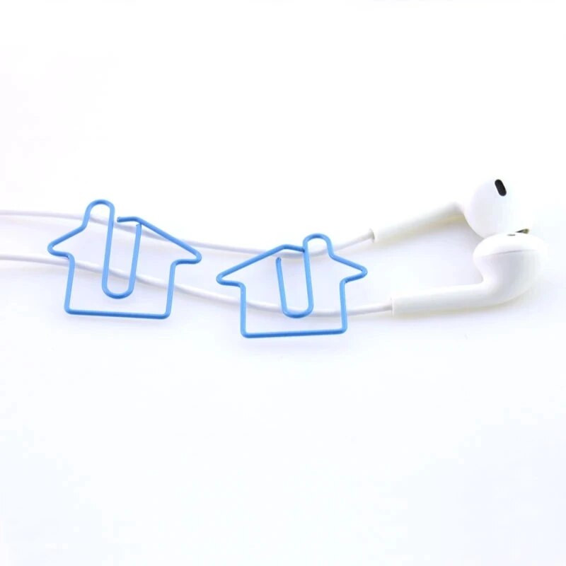 ALLTU 10 τμχ Μπλε κλιπ παντόφλα σπιτιού Διασκεδαστικός σελιδοδείκτης Σήμα σχολικής γραφικής ύλης γραφείου