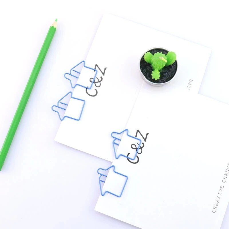 ALLTU 10 τμχ Μπλε κλιπ παντόφλα σπιτιού Διασκεδαστικός σελιδοδείκτης Σήμα σχολικής γραφικής ύλης γραφείου