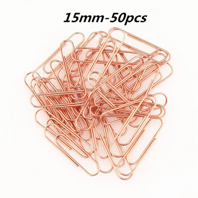 Ροζ χρυσό 15/28/33/50 χιλιοστά Σημειωματάριο βιβλιοδεσίας σελιδοδείκτης Κλιπς Αξεσουάρ Κλιπς Βιβλιοδετικό Σταθερά είδη γραφείου