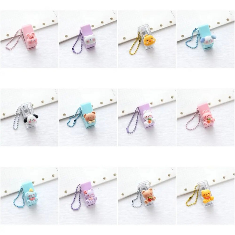 Mini caurumotājs 1 caurums Cute Paper Punch Amatniecības skolas biroja piederumi Kancelejas preces