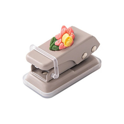 Mini perforatoare cu flori drăguțe, perforatoare portabilă cu o singură gaură, instrumente de bricolaj, papetărie coreeană, materiale de legare pentru birou, școală, kawaii