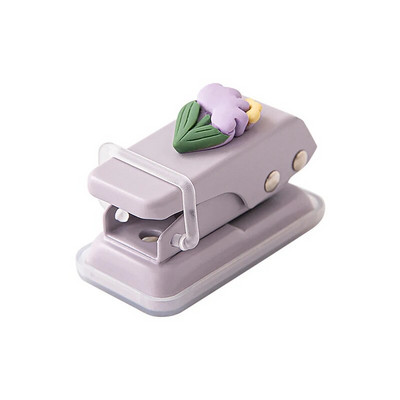 Mini perforatoare cu flori drăguțe, perforatoare portabilă cu o singură gaură, instrumente de bricolaj, papetărie coreeană, materiale de legare pentru birou, școală, kawaii