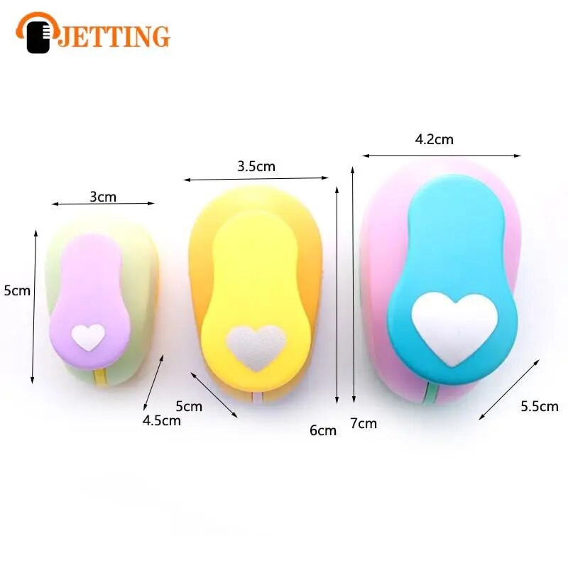 Širdies/apskritimo perforatorius 9/16/25 mm „pasidaryk pats“ rankdarbių perforatorius, skirtas iškarpoms sudaryti Punch Maker Vaikams iškarpų albumas, popieriaus pjaustyklė, įspaudimo aštresnis