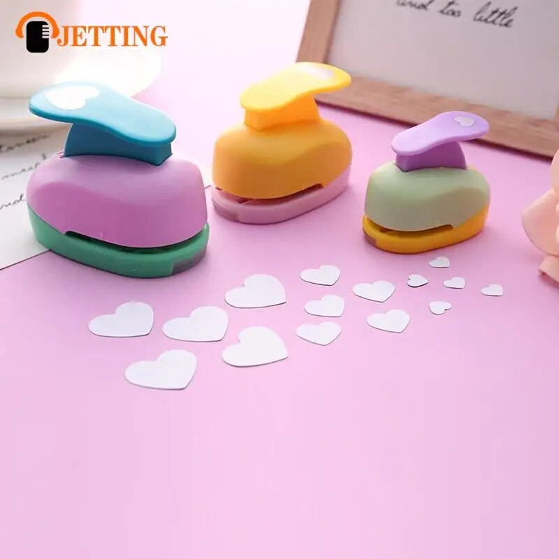 Širdies/apskritimo perforatorius 9/16/25 mm „pasidaryk pats“ rankdarbių perforatorius, skirtas iškarpoms sudaryti Punch Maker Vaikams iškarpų albumas, popieriaus pjaustyklė, įspaudimo aštresnis