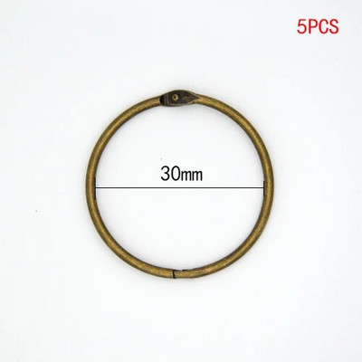 Augstas kvalitātes 2/4/5/10 gab. Metāla gredzenveida stiprinājums 15 — 76 mm DIY Albumi Brīvu lapu grāmatu stīpas Atvēršanas iesiešanas piederumi Fotoalbums Offic