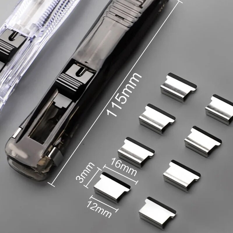 Permatomo spaustuko stūmiklio popieriaus segtuvo segtuko montavimo išmontavimo įrankis, skirtas personalo bandomajam popieriaus tvirtinimo segtuko segiklis Biuro priedai