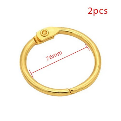 Augstas kvalitātes 3–10 gab./komplektā zelta metāla gredzenveida stiprinājums, 15–50 mm DIY, vaļēju lapu grāmatu stīpas Atvēršanas biroja iesiešanas piederumi Fotoalbumi