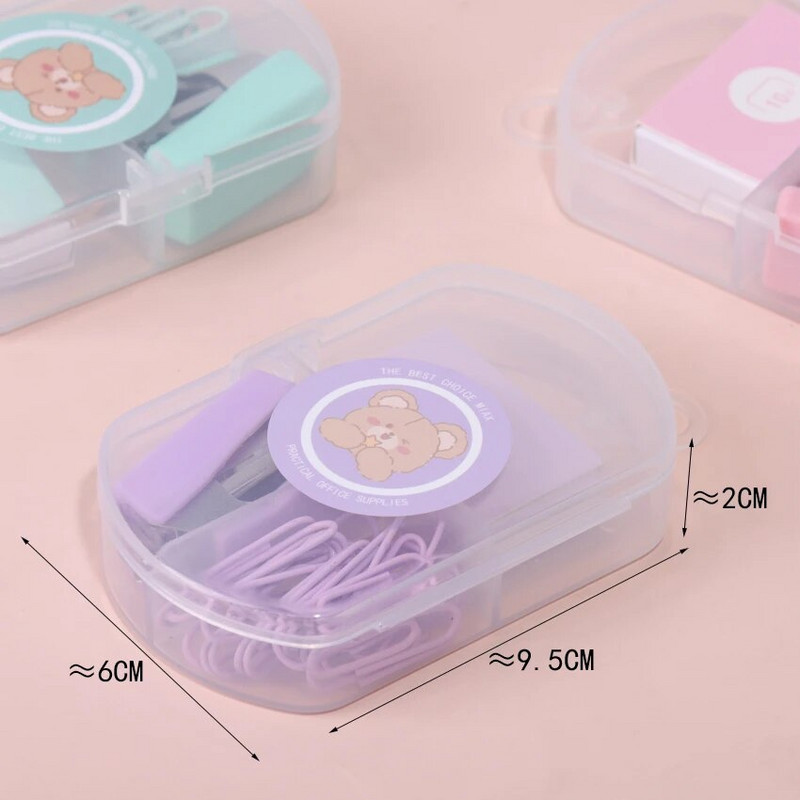 1Kontori kooli- ja õpilastarbed Mini Morandi värvisüsteem Uus värviline metallist klammerdaja komplekt Ideaalne köitmistööriist