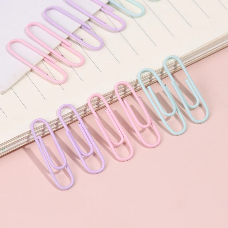 1Kontori kooli- ja õpilastarbed Mini Morandi värvisüsteem Uus värviline metallist klammerdaja komplekt Ideaalne köitmistööriist