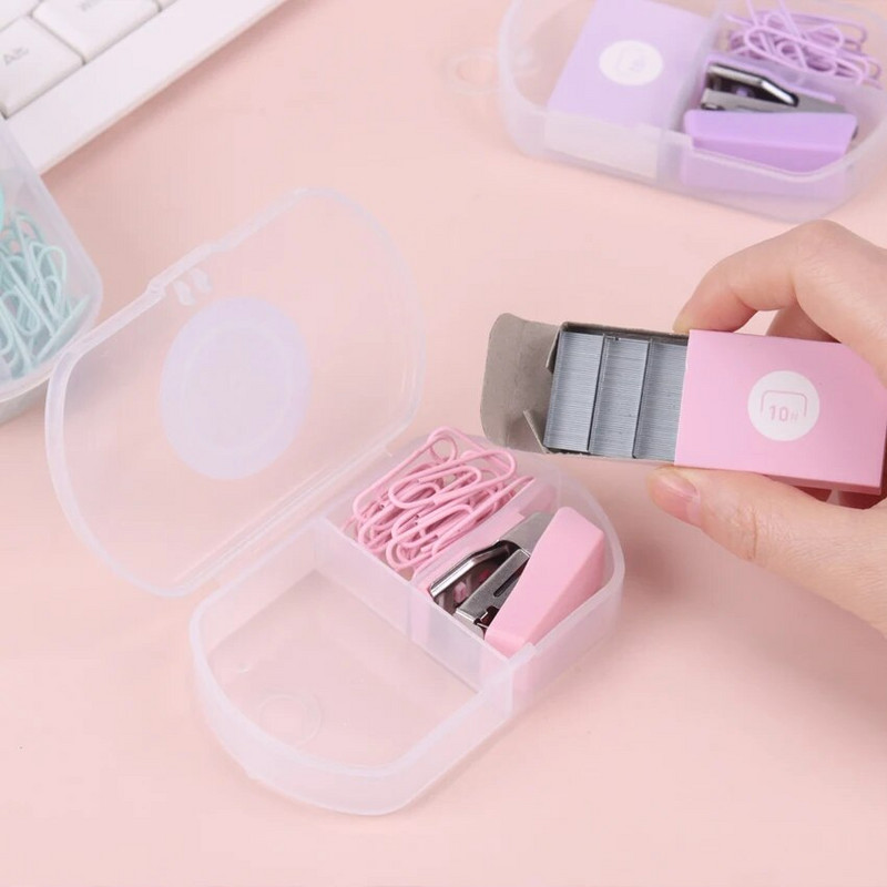 1Kontori kooli- ja õpilastarbed Mini Morandi värvisüsteem Uus värviline metallist klammerdaja komplekt Ideaalne köitmistööriist