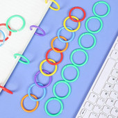 Kvalitetni 20 kom/komplet Plastični prsten za vezivanje 15- 39 mm DIY albumi Obruči za knjige s slobodnim listovima Uredski pribor za uvez Foto album