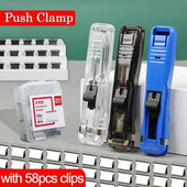 Nou Push Clip Capsator Liant Push Clip Dispenser bandă Agrafe pentru hârtie Set Rechizite de birou Capsator de birou pentru birou