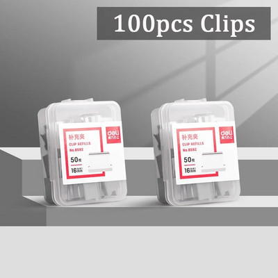 Nou Push Clip Capsator Liant Push Clip Dispenser bandă Agrafe pentru hârtie Set Rechizite de birou Capsator de birou pentru birou