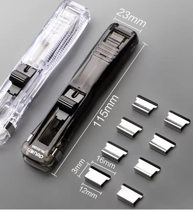 Νέο συρραπτικό με κλιπ ώθησης Συρραπτικό αφαίρεσης συρραπτικού συνδετικού σφιγκτήρα ώθησης ταινίας Διανομέας κλιπ χαρτιού Σετ αναλώσιμων γραφείου Συρραπτικό γραφείου