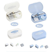 3 gab Iesiešanas rīks Mini skavotājs Skavu caurumošanas caurumu lentes mašīnas komplekts, Korejas daudzfunkciju albuma instrumentu kaste studentu piederumi