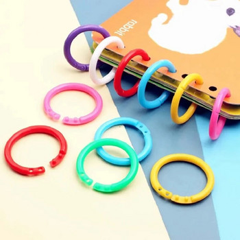 Creative Ring Hoops Πλαστικά με χαλαρά φύλλα πολλαπλών λειτουργιών κυκλικό κρίκοι βιβλιοδεσίας Προμήθειες βιβλιοδεσίας για πολύχρωμα άλμπουμ γραφείου Δώρο