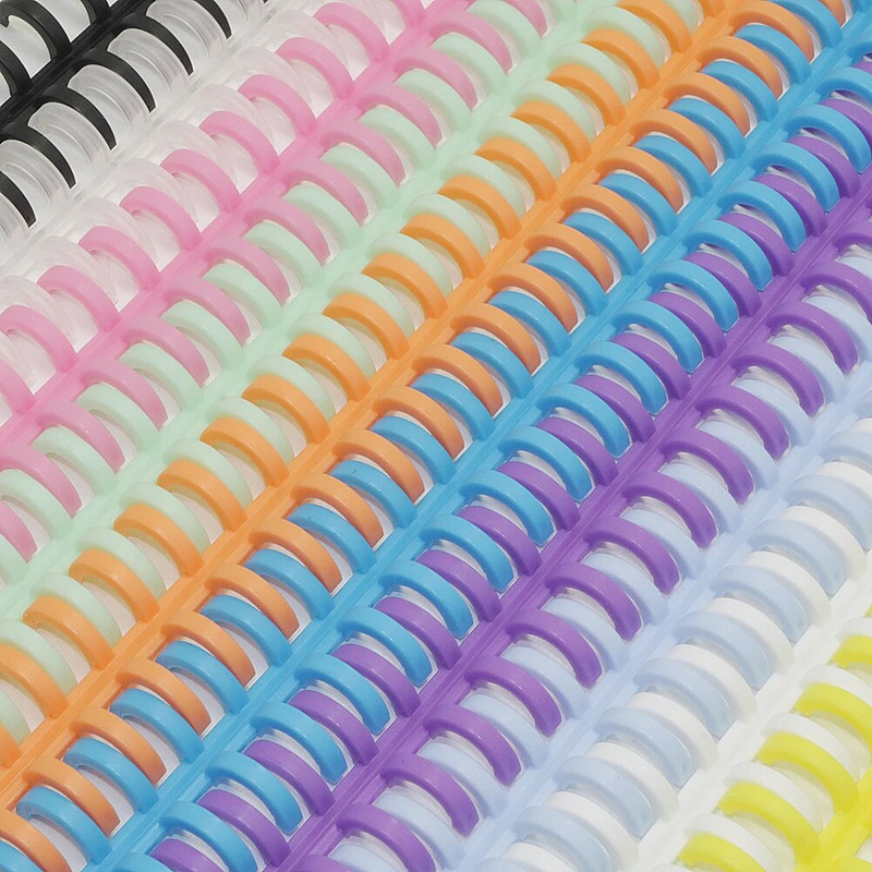 4 τεμ. 10mm 30 οπών με χαλαρό φύλλο πλαστικό δαχτυλίδι ελατηρίου σπειροειδές δαχτυλίδια για παιδιά A4 A5 A6 Χαρτί σημειωματάριο Χαρτικά Γραφείο