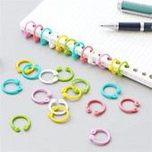 1 cutie 30 buc Inel cerc multifuncțional din plastic creativ Materiale de legare pentru birou Albume Cercuri colorate pentru legături de cărți cu foi libere
