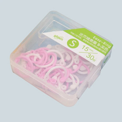 1 cutie 30 buc Inel cerc multifuncțional din plastic creativ Materiale de legare pentru birou Albume Cercuri colorate pentru legături de cărți cu foi libere