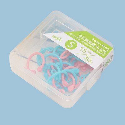 1 cutie 30 buc Inel cerc multifuncțional din plastic creativ Materiale de legare pentru birou Albume Cercuri colorate pentru legături de cărți cu foi libere