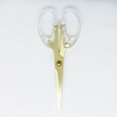 Caurspīdīgs Rose Gold biroja piederumu krāsu šķēres Krāsains skavotājs Punch nagu mākslas skrubis